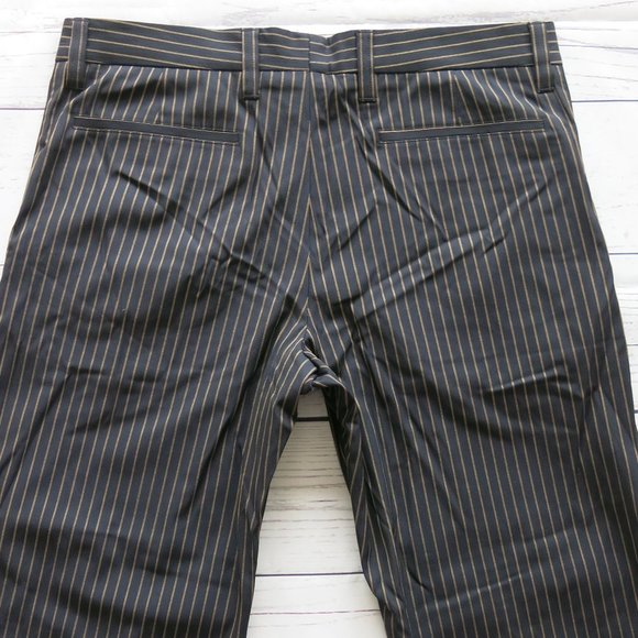 Hugo Boss Red Label Black Gold Stripe Wool Blend Dress Pants - Size 52 - Picture 4 of 7